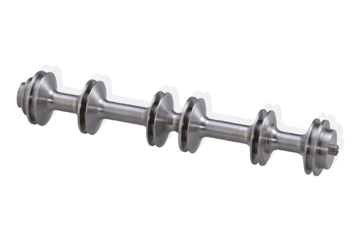CNC turned multi-step shaft with precision-machined features