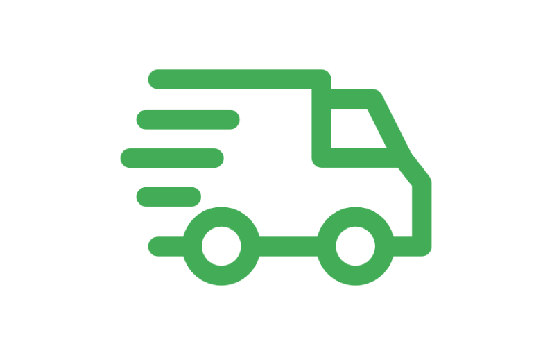 Fast delivery truck icon for injection molding services